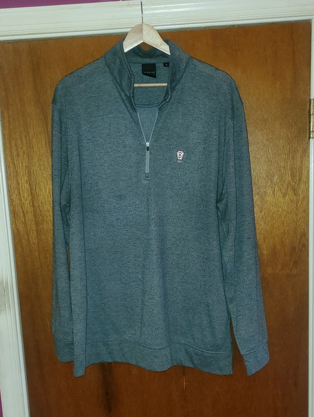 Dunning Golf Men's Slate Gray Quarter-Zip Golf Shirt.